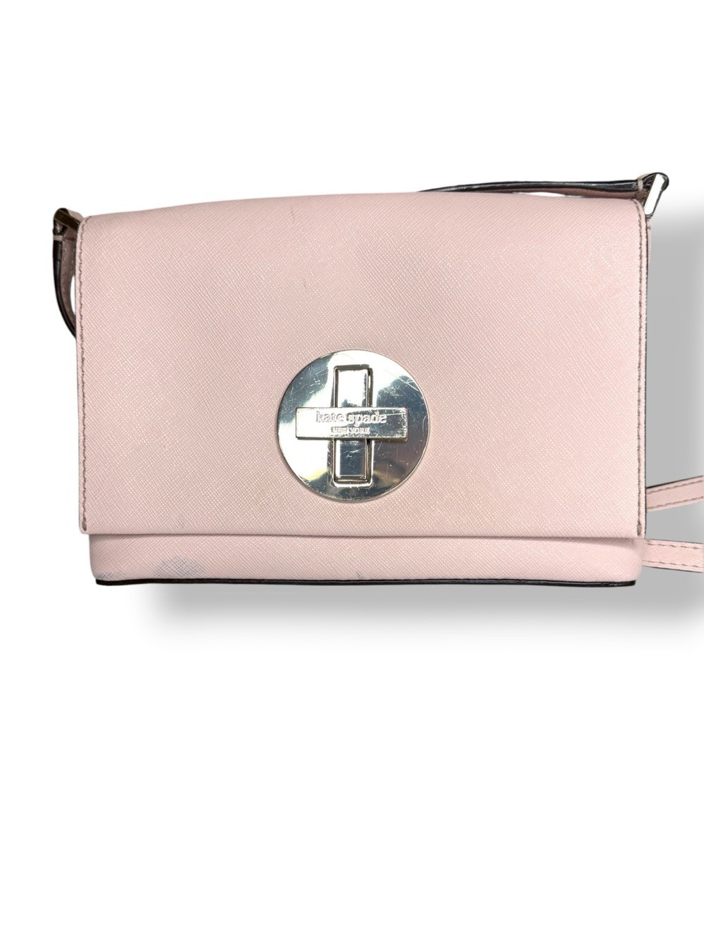 Kate Spade New York Sally Crossbody Light Pink Saffiano Leather